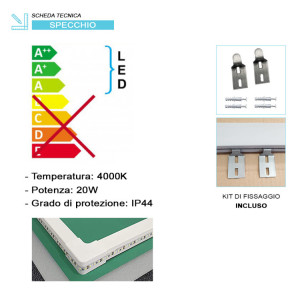 SPECCHIO LED DIA 70CM RETROILLUMINATO ORIONE