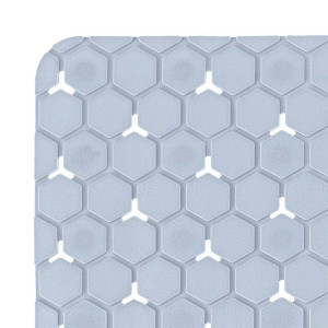 Tappeto antiscivolo in PVC rettangolare azzurro Maia