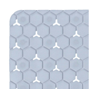 Tappeto antiscivolo in PVC rettangolare azzurro Maia