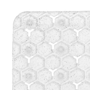 Tappeto antiscivolo in PVC rettangolare bianco Maia