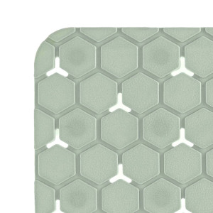 Tappeto antiscivolo in PVC rettangolare verde Maia