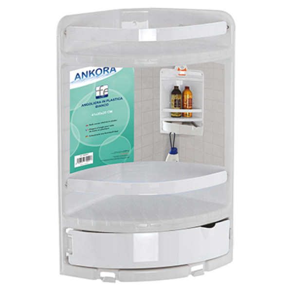 Angoliera da bagno in plastica linea Ankora