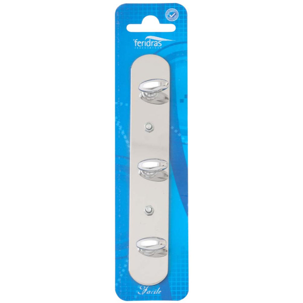 Appendino 3 ganci in acciaio linea Facile