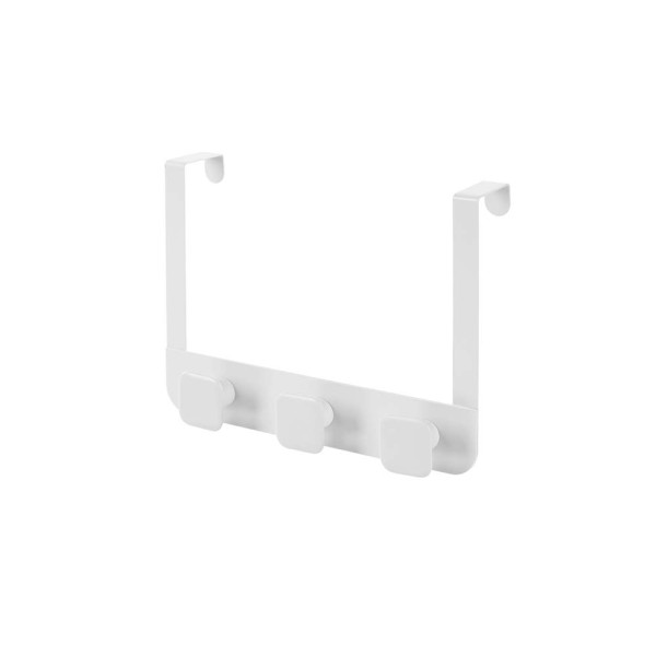 Appendino bianco quadrato con tre ganci linea Fiore