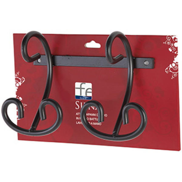 Appendino doppio in ferro battuto linea Siena