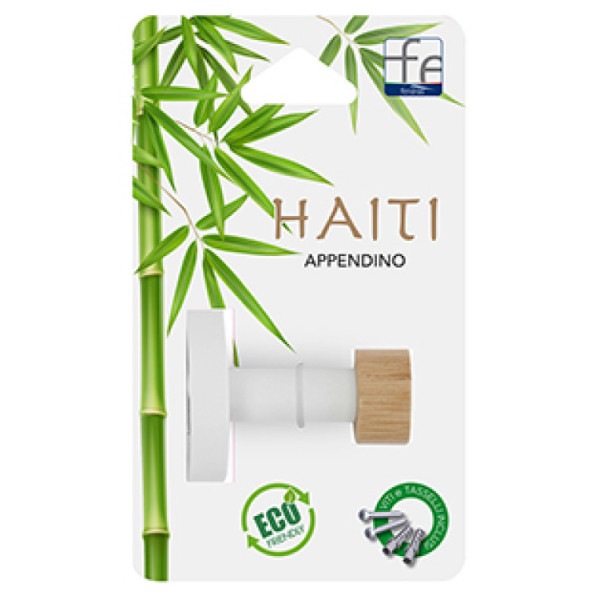 Appendino in acciaio bianco e bambu' linea Haiti