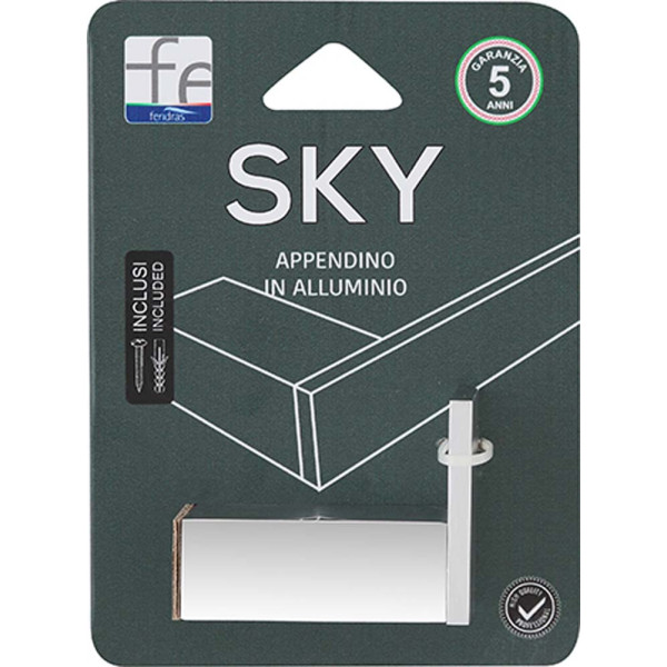 Appendino in alluminio argento Sky