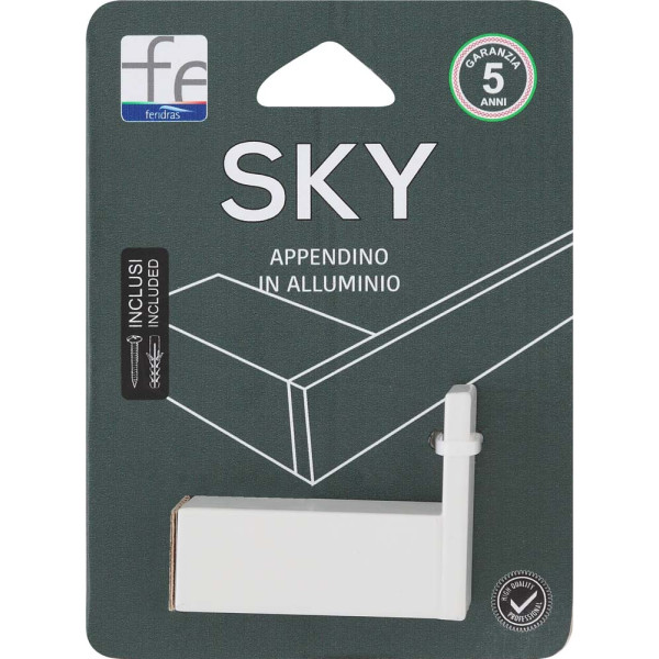 Appendino in alluminio bianco Sky
