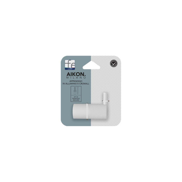 Appendino incromall e alluminio bianco linea Aikon