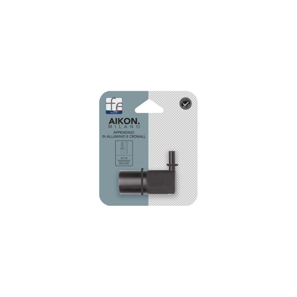 Appendino incromall e alluminio nero linea Aikon