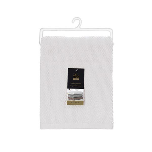 Asciugamano ospite/bidet in cotone bianco 40 x 60 cm