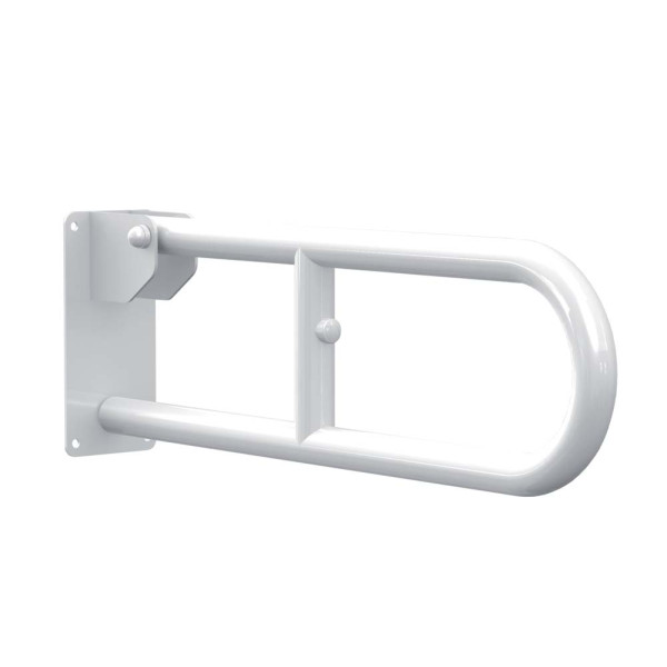 Barra ribaltante 80 cm in acciaio laccato bianco