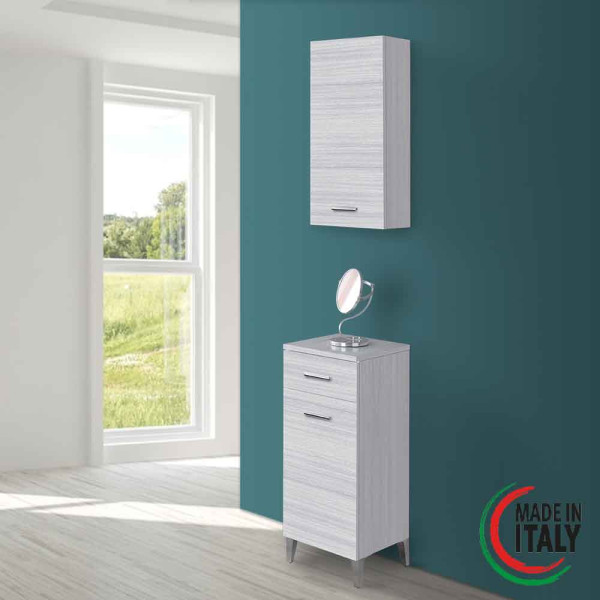 Base colonna Stella 35cm in nobilitato melaminico grigio