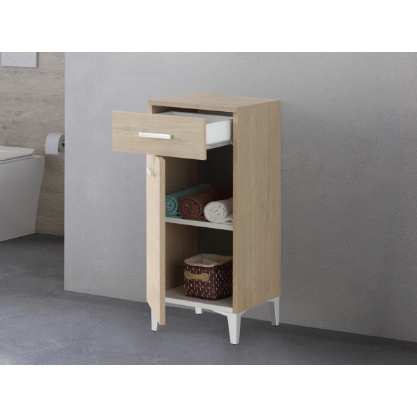 Base colonna Stella 35cm in nobilitato melaminico rovere