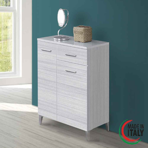 Base colonna Stella 60cm in nobilitato melaminico grigio
