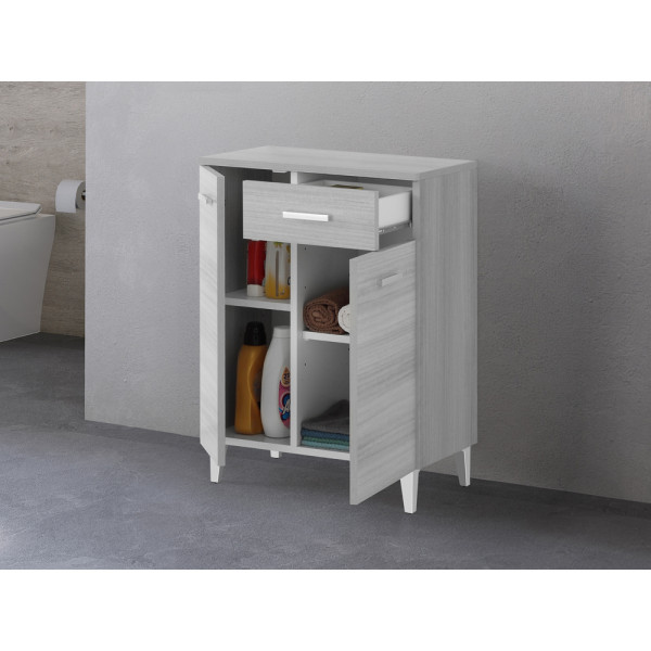 Base colonna Stella 60cm in nobilitato melaminico grigio
