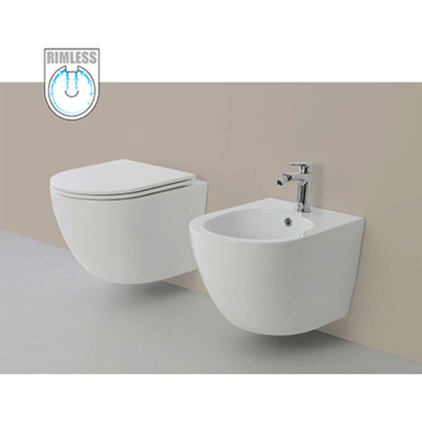 Bidet Linea T-Slim in ceramica sospeso
