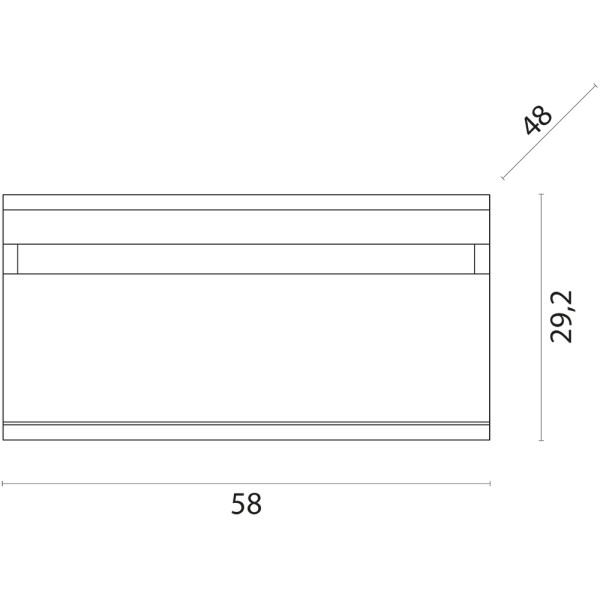 Cassettiera Shelf 58cm in nobilitato melaminico cemento