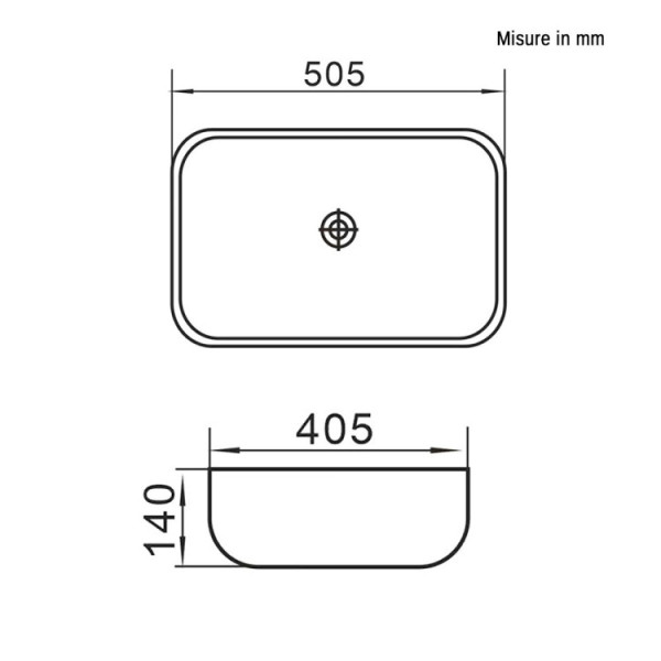 Ciotola in ceramica L50cm