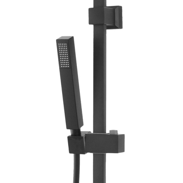 Colonna doccia in acciaio nero opaco Platinum H100cm