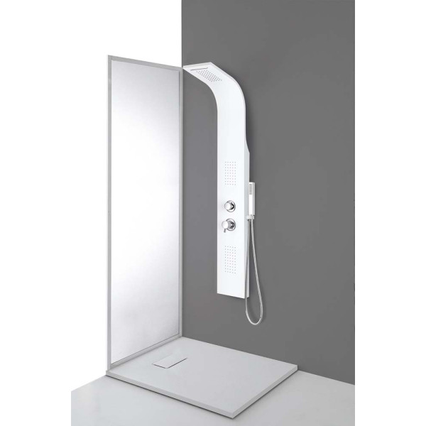 Colonna doccia in alluminio bianco Milano