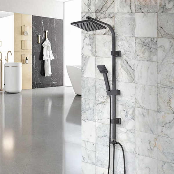 Colonna doccia Platinum H 93 cm nero opaco
