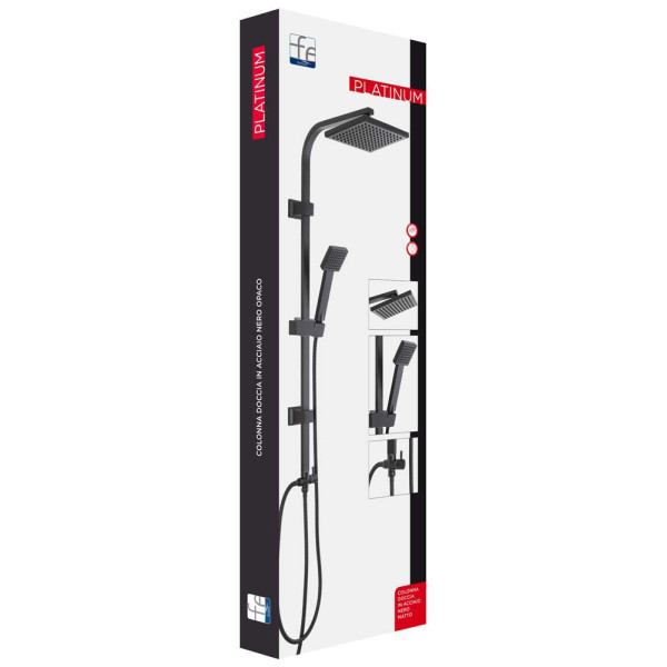 Colonna doccia Platinum H 93 cm nero opaco