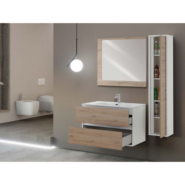 COMP. BAGNO FABULA 90CM SOSP. 2 CASS. BCO/ROV