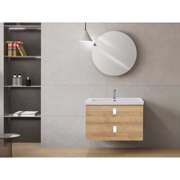 Composizione bagno 80cm rovere riviera linea Bravissimo 80