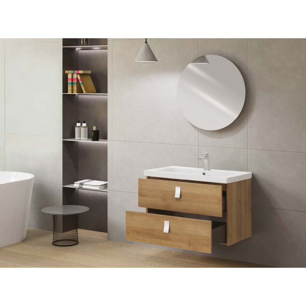 Composizione bagno 80cm rovere riviera linea Bravissimo 80