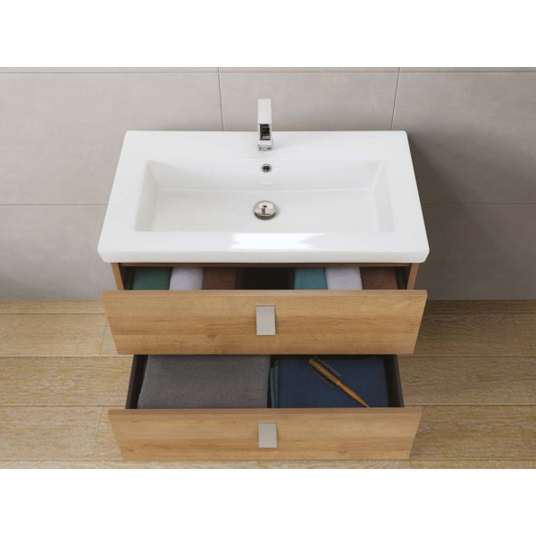 Composizione bagno 80cm rovere riviera linea Bravissimo 80