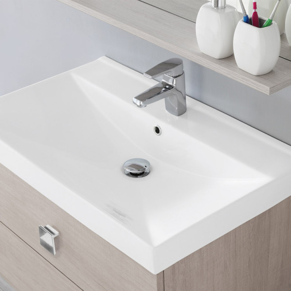 Composizione bagno sospesa Bravo75 rovere chiaro