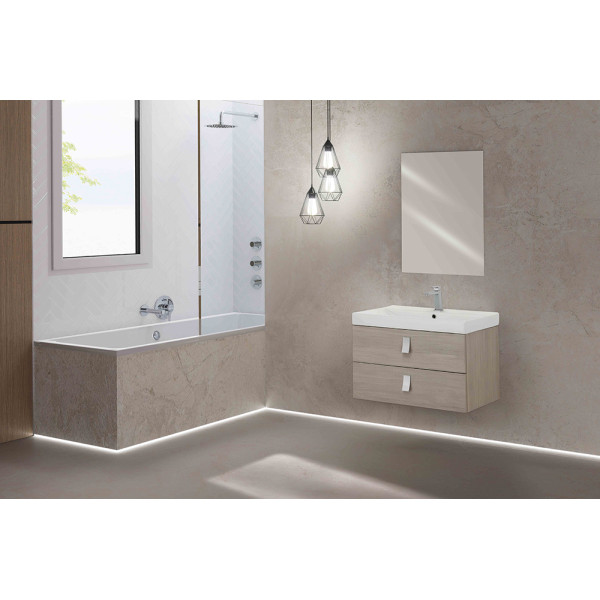 Composizione bagno sospesa Bravo75 rovere chiaro
