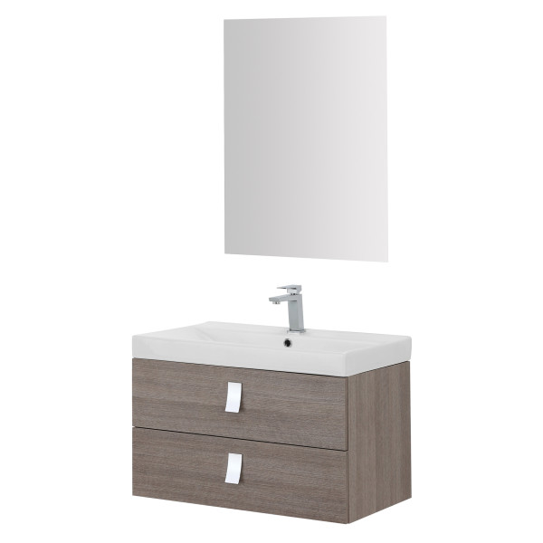 Composizione bagno sospesa Bravo75 rovere scuro