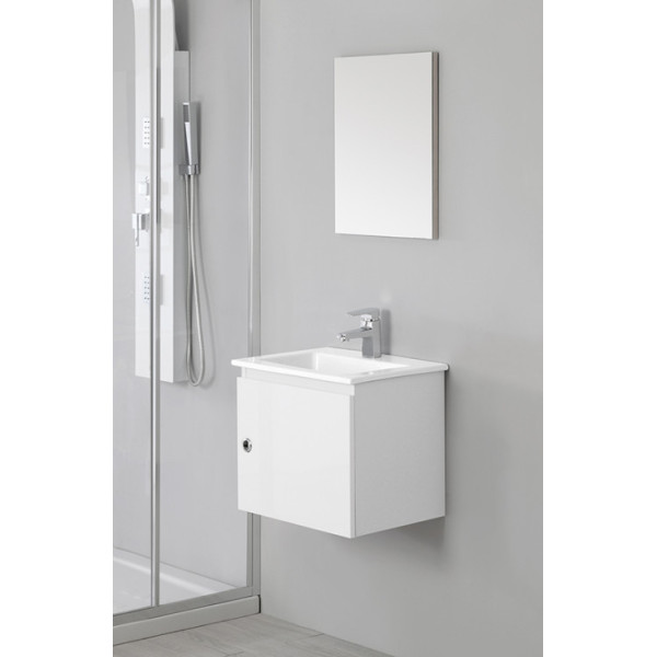 Composizione bagno sospesa Si50 bianco laccato
