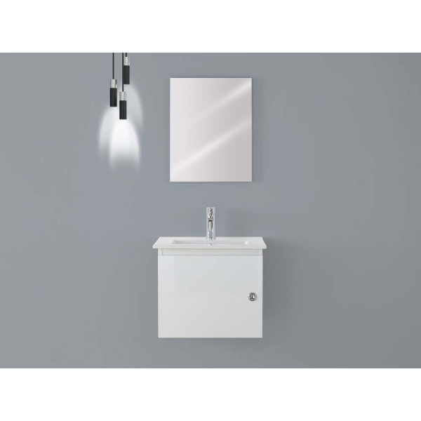 Composizione bagno sospesa Si50 bianco laccato