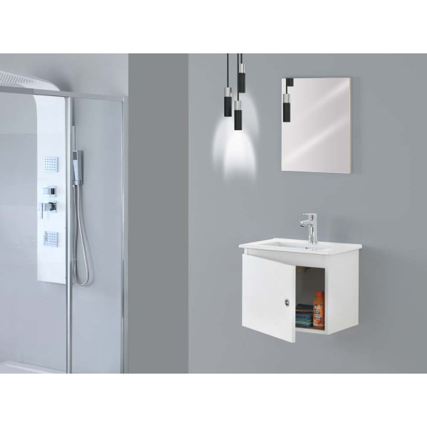 Composizione bagno sospesa Si50 bianco laccato