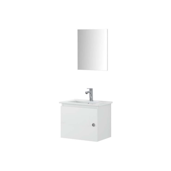 Composizione bagno sospesa Si50 bianco laccato