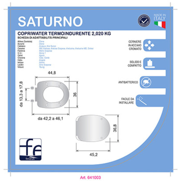 Copriwater termoindurente Saturno