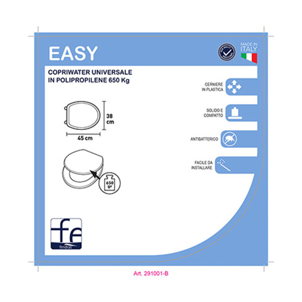 Copriwater universale in polipropilene Easy