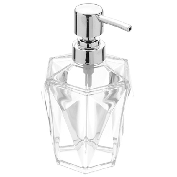 Dispenser sapone in ABS trasparente linea Diamante