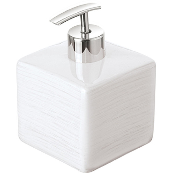 Dispenser sapone in ceramica bianco linea Cuba