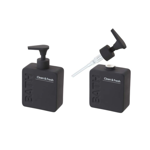 Dispenser sapone in ceramica nero linea Funky