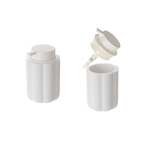 Dispenser sapone in poliresina bianco linea Soul
