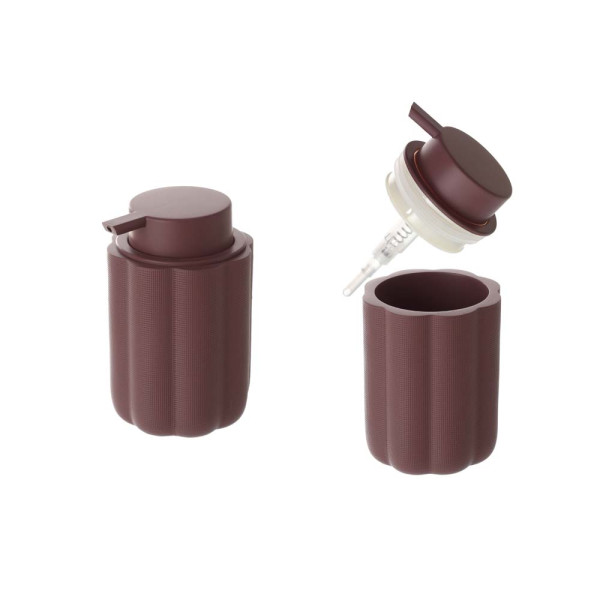Dispenser sapone in poliresina prugna linea Soul