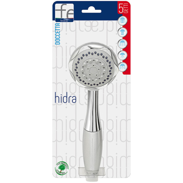 Doccetta in abs cromo/satinato 5 funzioni