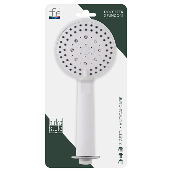 Doccetta tonda in abs 3 funzioni bianco Hidra Style