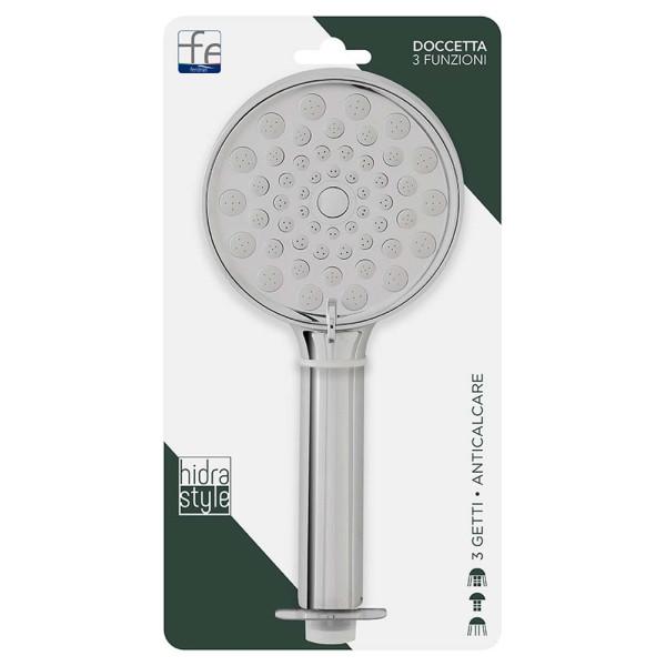Doccetta tonda in abs 3 funzioni cromo Hidra Style