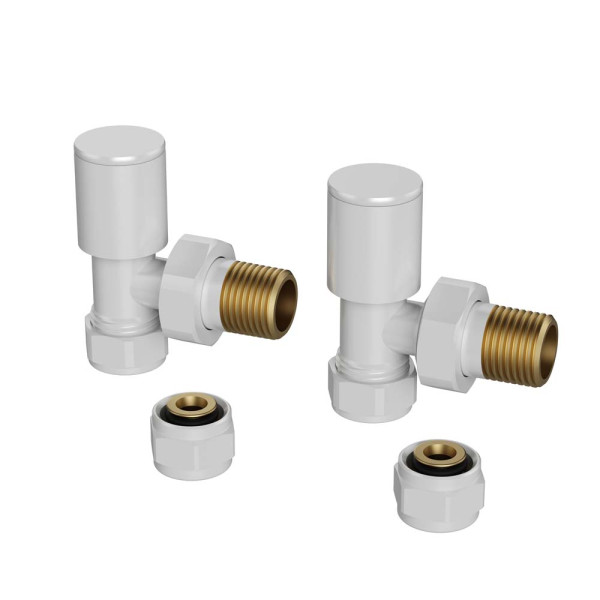 Kit due valvole bianco con raccordi multistrato 16x2