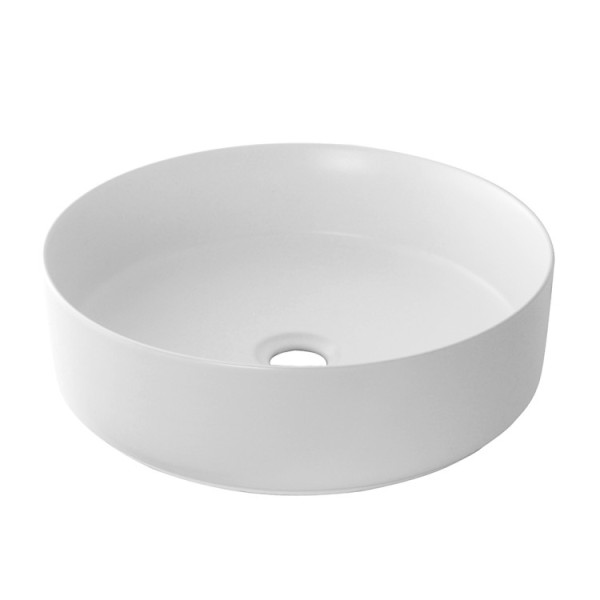 Lavabo da appoggio bianco opaco in ceramica dia40cm
